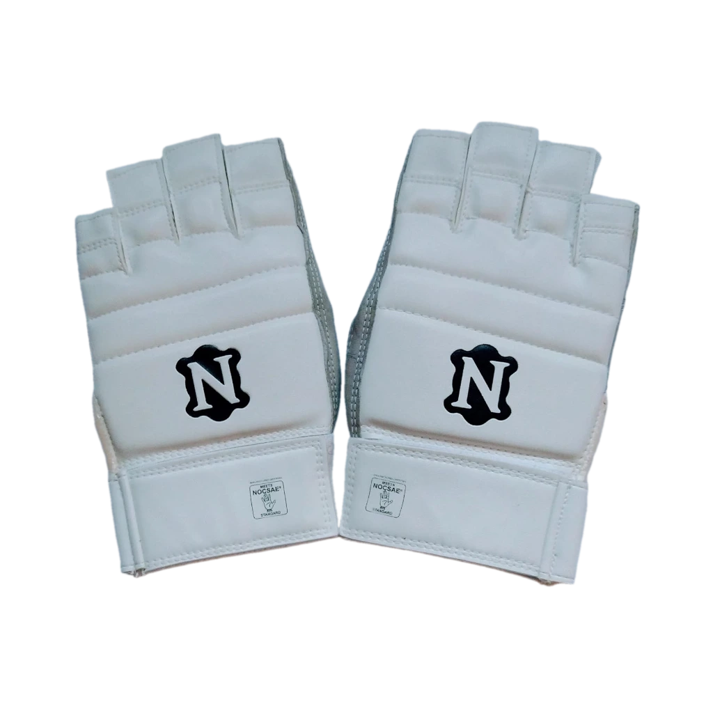 Neumann Adult Performer Lineman Football Gloves White Half Finger Adult Medium